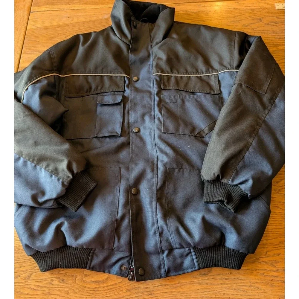 Large M-Wear‎ McKinley Ski Jacket  Black Navy Water Resistant Lightweight